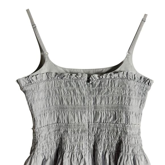 Rebecca Taylor Light Blue Smocked Bubble Sleeveless Mini Dress Size 8 - Picture 11 of 15